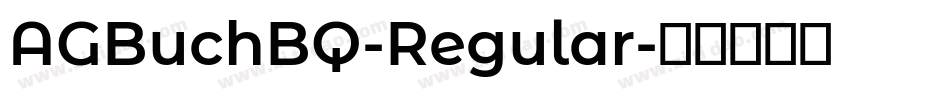 AGBuchBQ-Regular字体转换