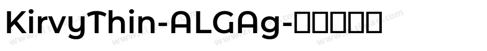 KirvyThin-ALGAg字体转换