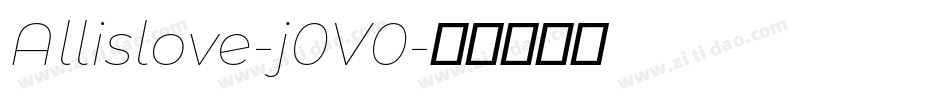 Allislove-j0V0字体转换