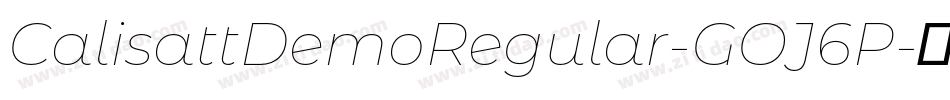 CalisattDemoRegular-GOJ6P字体转换