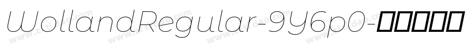 WollandRegular-9Y6p0字体转换