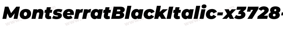 MontserratBlackItalic-x3728字体转换