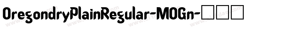 OregondryPlainRegular-MOGn字体转换
