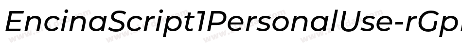 EncinaScript1PersonalUse-rGpK字体转换