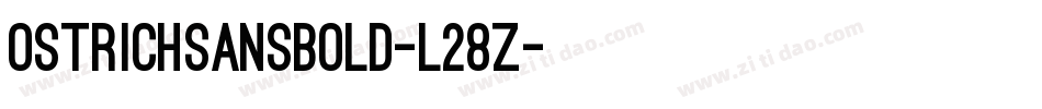 OstrichSansBold-l28Z字体转换