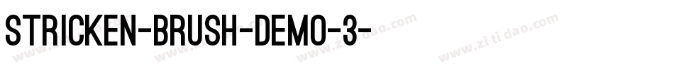 Stricken-Brush-DEMO-3字体转换