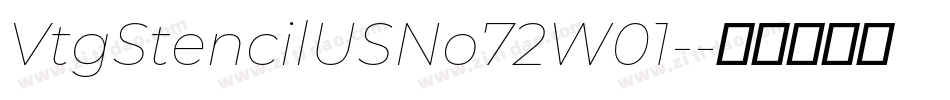 VtgStencilUSNo72W01-字体转换