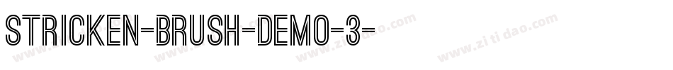 Stricken-Brush-DEMO-3字体转换