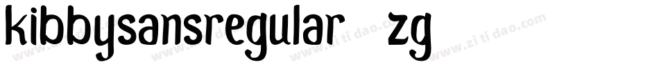 KibbySansRegular-zg74字体转换