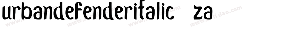 UrbanDefenderItalic-za74字体转换