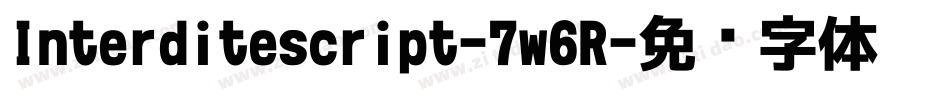 Interditescript-7w6R字体转换