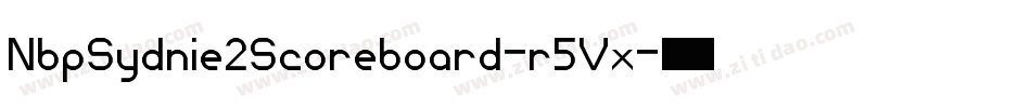 NbpSydnie2Scoreboard-r5Vx字体转换