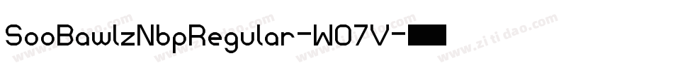SooBawlzNbpRegular-WO7V字体转换