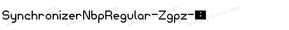 SynchronizerNbpRegular-Zgpz字体转换