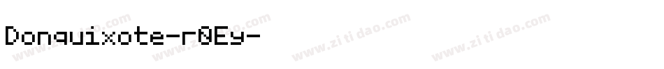 Donquixote-r0Ey字体转换