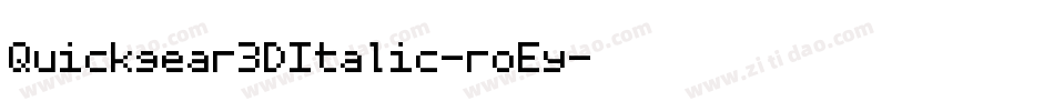 Quickgear3DItalic-roEy字体转换