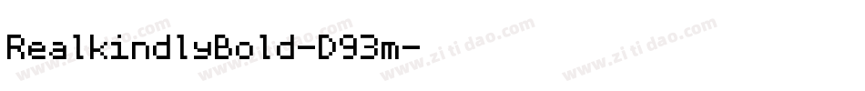 RealkindlyBold-D93m字体转换