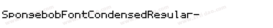 SpongebobFontCondensedRegular-3zZEy字体转换