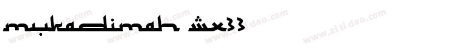 Mukadimah-wx33字体转换