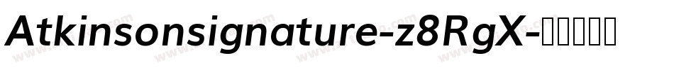Atkinsonsignature-z8RgX字体转换