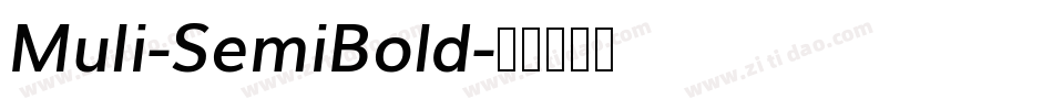 Muli-SemiBold字体转换