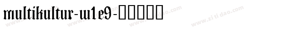 Multikultur-w1e9字体转换
