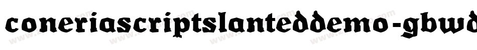 ConeriaScriptSlantedDemo-GBwD字体转换
