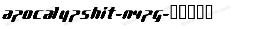Apocalypshit-n4Pg字体转换