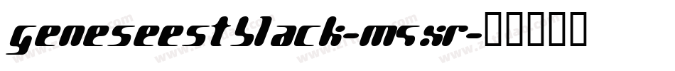 GeneseestBlack-M9xr字体转换