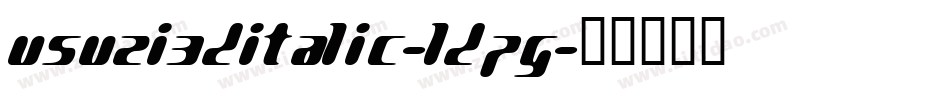 Usuzi3DItalic-LdPg字体转换