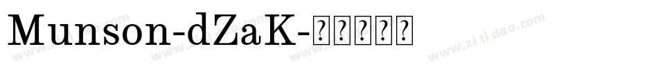 Munson-dZaK字体转换