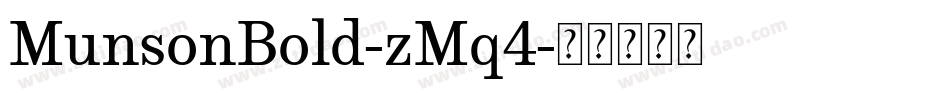 MunsonBold-zMq4字体转换