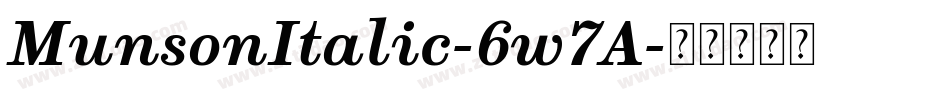 MunsonItalic-6w7A字体转换