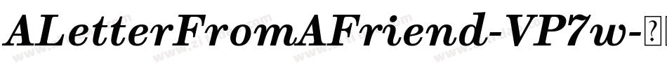 ALetterFromAFriend-VP7w字体转换