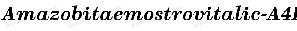 Amazobitaemostrovitalic-A4P7字体转换