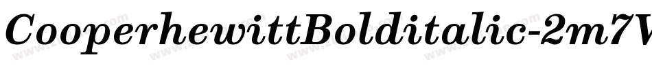 CooperhewittBolditalic-2m7W字体转换