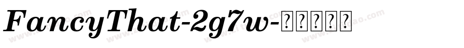 FancyThat-2g7w字体转换