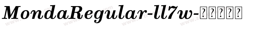 MondaRegular-ll7w字体转换