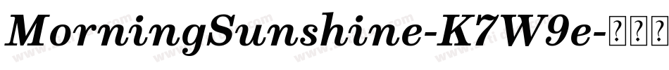 MorningSunshine-K7W9e字体转换