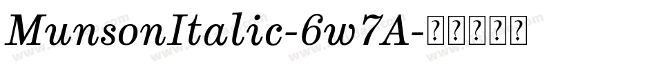 MunsonItalic-6w7A字体转换