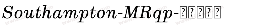 Southampton-MRqp字体转换