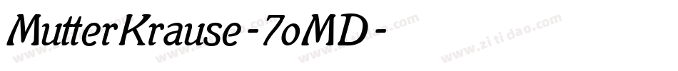 MutterKrause-7oMD字体转换