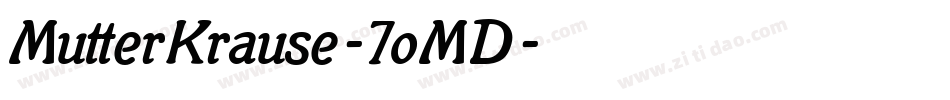 MutterKrause-7oMD字体转换