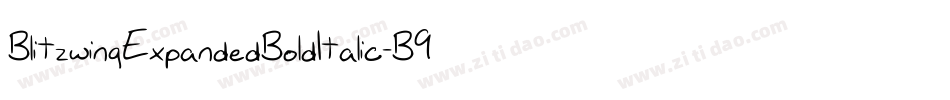 BlitzwingExpandedBoldItalic-B9q5字体转换