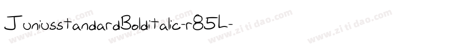 JuniusstandardBolditalic-r85L字体转换