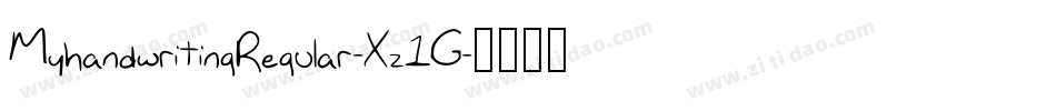 MyhandwritingRegular-Xz1G字体转换