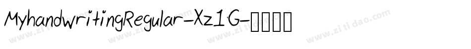 MyhandwritingRegular-Xz1G字体转换
