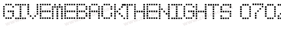 Givemebackthenights-07oz字体转换