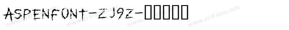Aspenfont-ZJ9z字体转换