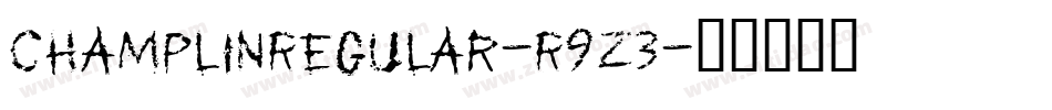 ChamplinRegular-R9Z3字体转换